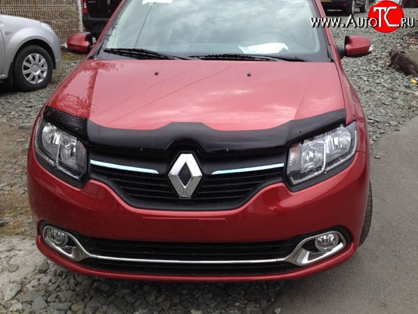 3 299 р. Дефлектор капота NovLine Renault Logan Stepway (2018-2025)  с доставкой в г. Майкоп