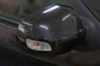 889 р. Накладки на зеркала Артформ (в цвет автомобиля, под повторитель) Renault Logan 2 дорестайлинг (2014-2018)  с доставкой в г. Майкоп. Увеличить фотографию 2