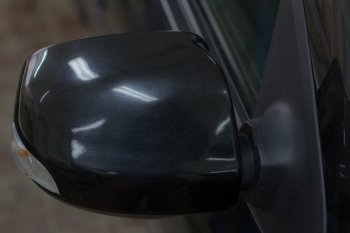 889 р. Накладки на зеркала Артформ (в цвет автомобиля, под повторитель) Renault Logan 2 дорестайлинг (2014-2018)  с доставкой в г. Майкоп. Увеличить фотографию 3