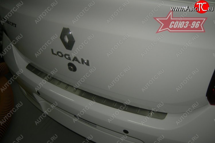 1 439 р. Накладка на задний бампер Souz-96 (штампованная) Renault Logan 2 дорестайлинг (2014-2018)  с доставкой в г. Майкоп