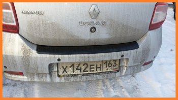 1 089 р. Накладка защитная на задний бампер Yuago Renault Logan 2 дорестайлинг (2014-2018)  с доставкой в г. Майкоп. Увеличить фотографию 4