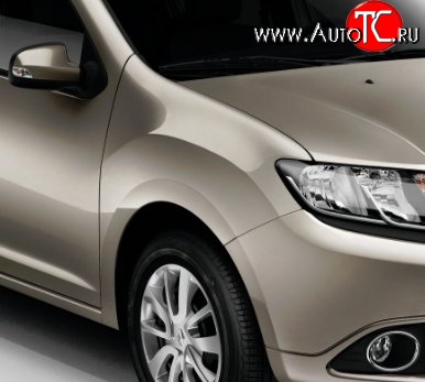 6 949 р. Переднее правое крыло (без отв. под повторитель) Стандартное Renault Logan 2 дорестайлинг (2014-2018) (Окрашенное)  с доставкой в г. Майкоп