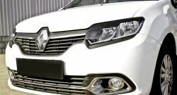 539 р. Реснички на фары RA Renault Logan 2 рестайлинг (2018-2025) (Неокрашенные)  с доставкой в г. Майкоп. Увеличить фотографию 4