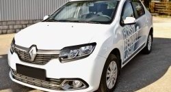 539 р. Реснички на фары RA Renault Logan 2 рестайлинг (2018-2025) (Неокрашенные)  с доставкой в г. Майкоп. Увеличить фотографию 2