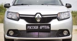 2 169 р. Защитная сетка в нижнюю часть бампера RA Renault Logan 2 дорестайлинг (2014-2018)  с доставкой в г. Майкоп. Увеличить фотографию 3