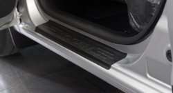 Накладки на порожки автомобиля RA Renault Logan 2 рестайлинг (2018-2025) (Комплект (4 шт.))
