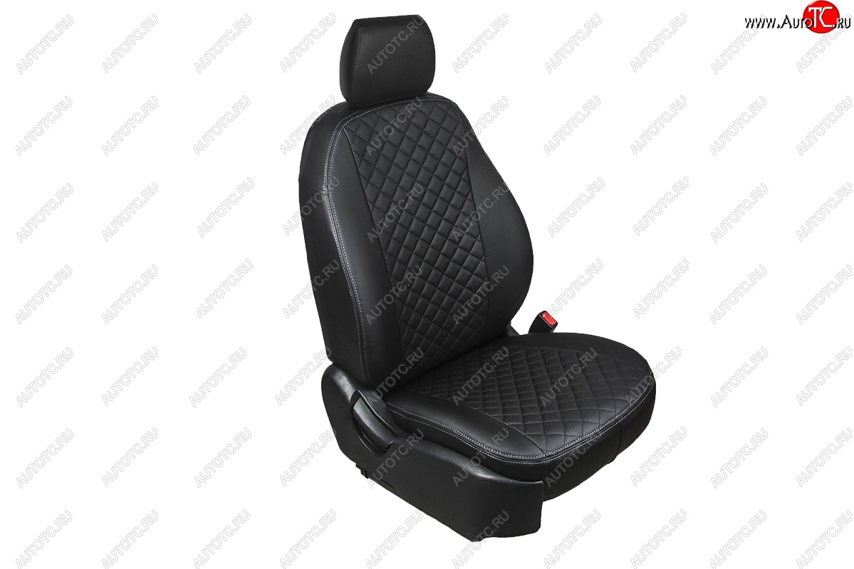 6 449 р. Чехлы для сидений SeiNtex (экокожа) Renault Logan 2 дорестайлинг (2014-2018)  с доставкой в г. Майкоп
