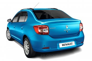 6 469 р. Рейлинги Petroil Tuning Комфорт Renault Logan 2 дорестайлинг (2014-2018) (Серебристый муар)  с доставкой в г. Майкоп. Увеличить фотографию 4