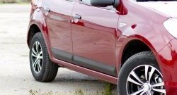 3 399 р. Молдинги дверей RA (Stepway, широкие, комплект) Renault Sandero Stepway (BS) (2010-2014) (Поверхность шагрень)  с доставкой в г. Майкоп. Увеличить фотографию 4