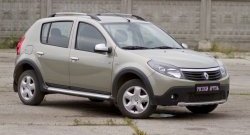2 879 р. Молдинги дверей RA (узкие, комплект) Renault Sandero (BS) (2009-2014) (Поверхность шагрень)  с доставкой в г. Майкоп. Увеличить фотографию 2