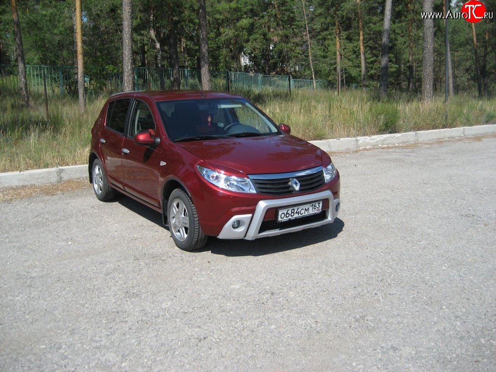 1 549 р. Накладки на противотуманные фары на KART RS Renault Sandero (BS) (2009-2014) (Тисненный пластик)  с доставкой в г. Майкоп