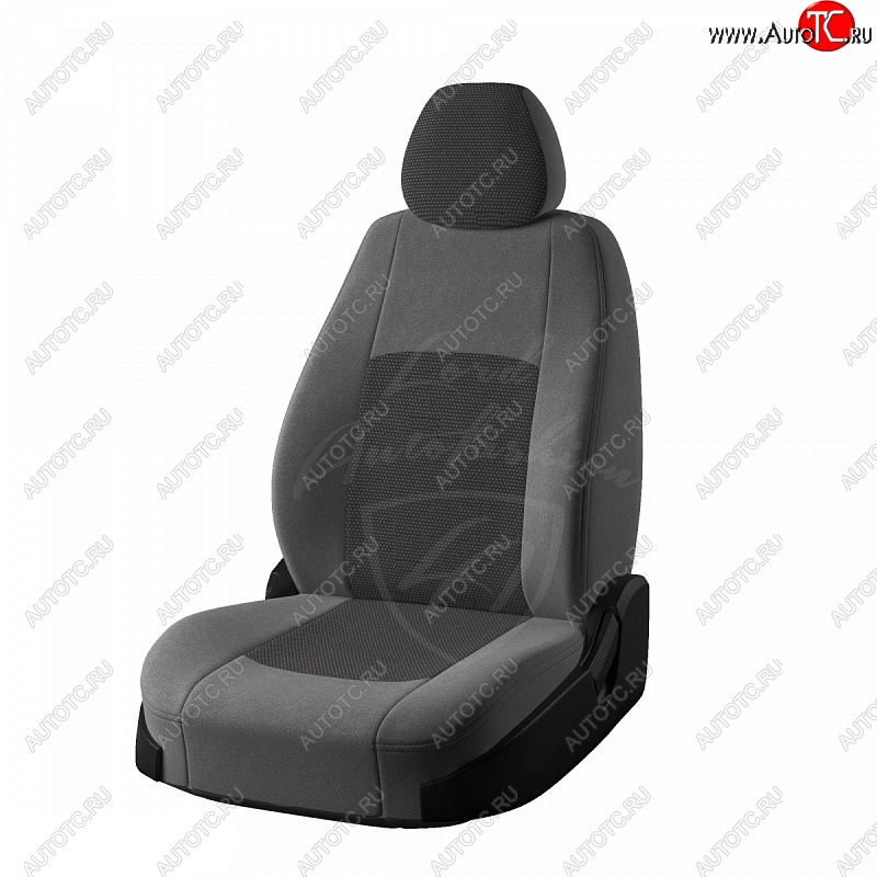 4 799 р. Чехлы для сидений Lord Autofashion Турин (жаккард)  Renault Sandero  (B8) (2018-2025) рестайлинг (Серый Норд, вставка Тома серый)  с доставкой в г. Майкоп