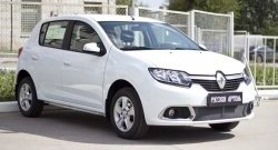 2 169 р. Защитная сетка решетки переднего бампера РА Renault Sandero (B8) дорестайлинг (2014-2018)  с доставкой в г. Майкоп. Увеличить фотографию 2