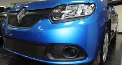 1 469 р. Сетка в решетку радиатора Russtal Renault Sandero (B8) дорестайлинг (2014-2018) (черная)  с доставкой в г. Майкоп. Увеличить фотографию 3