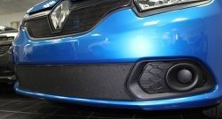 1 469 р. Сетка в решетку радиатора Russtal Renault Sandero (B8) дорестайлинг (2014-2018) (черная)  с доставкой в г. Майкоп. Увеличить фотографию 4