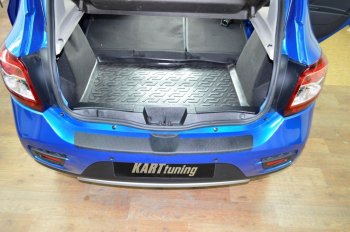 1 399 р. Накладка на порожек в багажник KART Renault Sandero (B8) дорестайлинг (2014-2018) (Без покрытия)  с доставкой в г. Майкоп. Увеличить фотографию 2