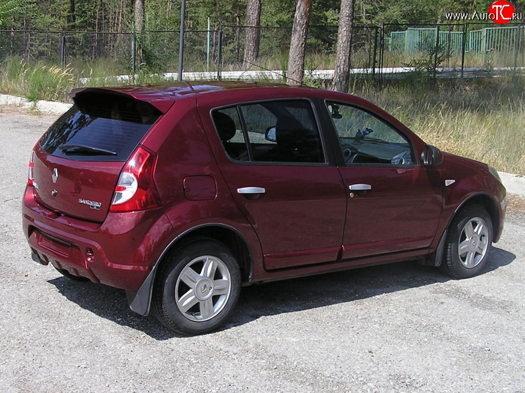 4 649 р. Спойлер Kart RS 2 Renault Sandero (BS) (2009-2014) (Неокрашенный)  с доставкой в г. Майкоп