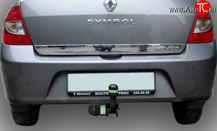 7 799 р. Фаркоп Лидер Плюс Renault Symbol седан LU (2008-2012) (Без электропакета)  с доставкой в г. Майкоп