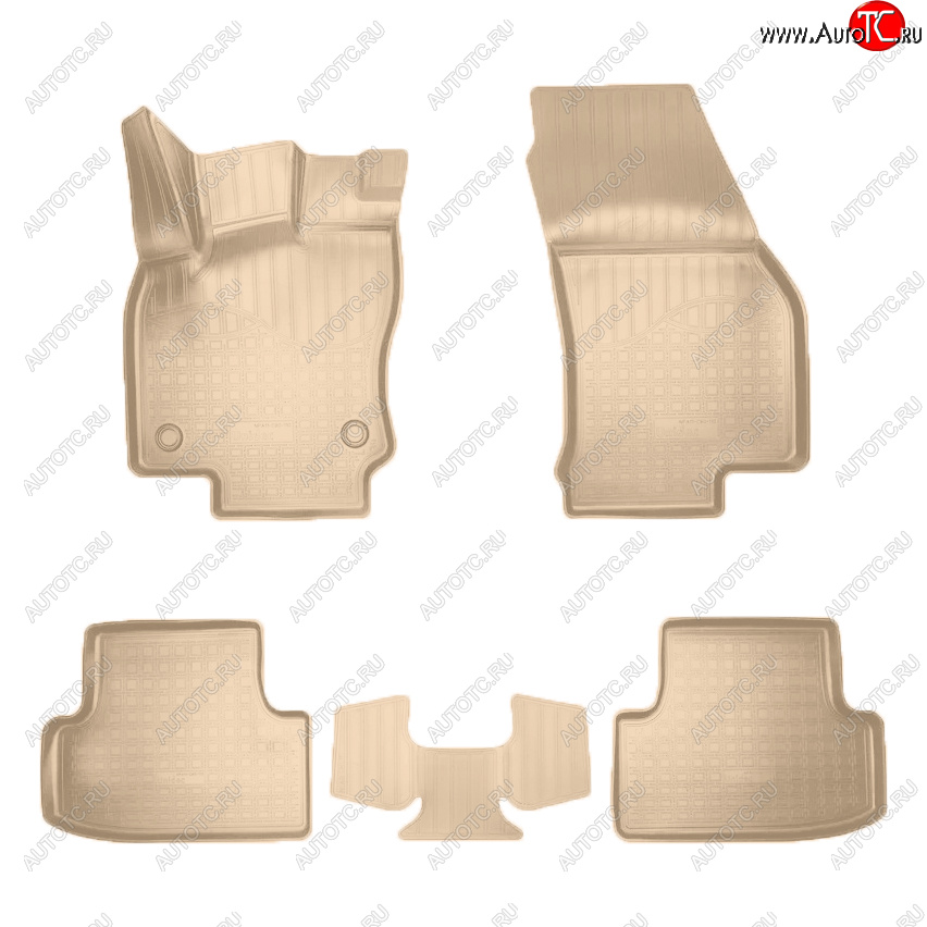3 089 р. Коврики салона Norplast  Seat Ateca  5FP (2016-2025) (Цвет: бежевый)  с доставкой в г. Майкоп