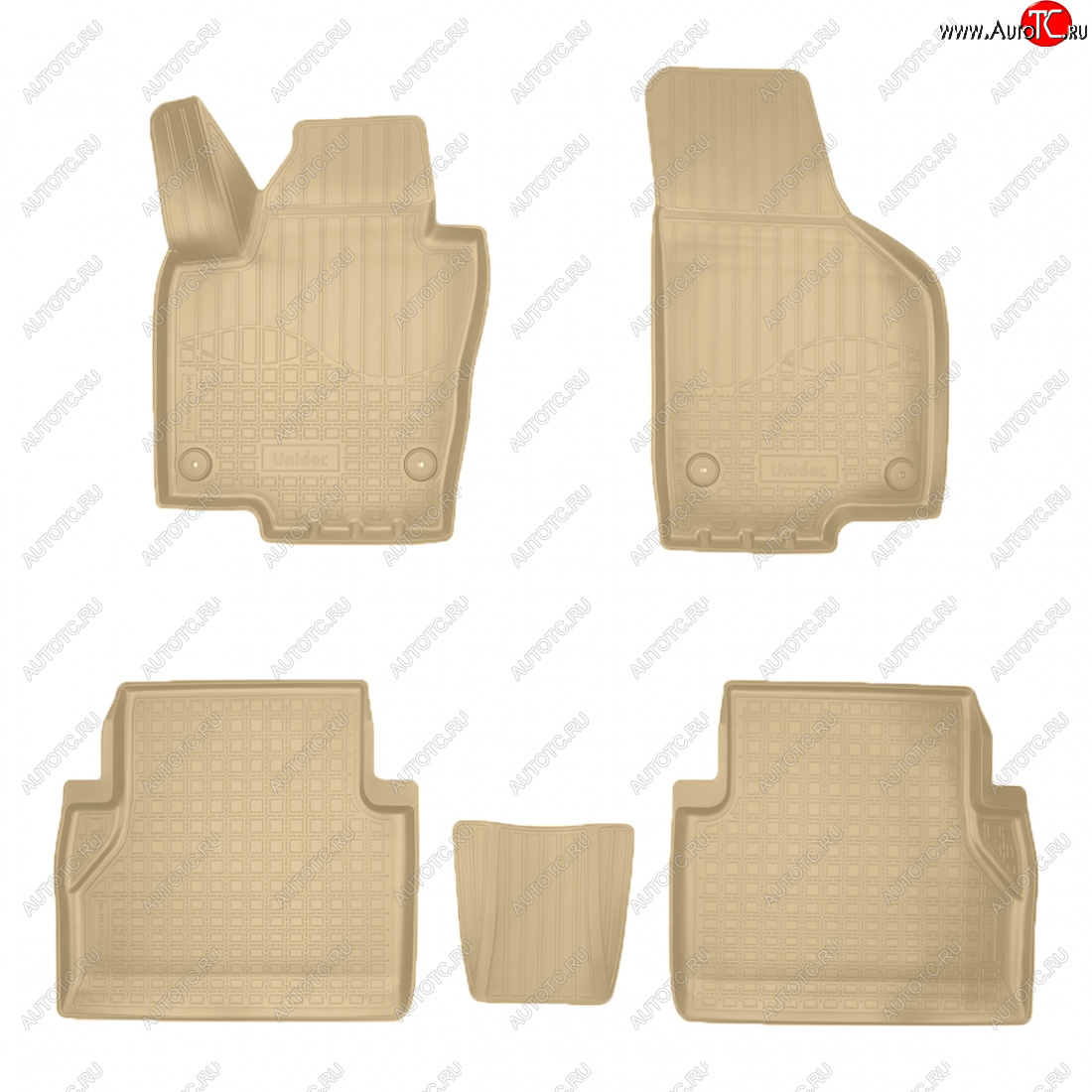 3 089 р. Коврики салона Norplast Unidec  Seat Alhambra  7N (2010-2020) дорестайлинг, рестайлинг (бежевые)  с доставкой в г. Майкоп