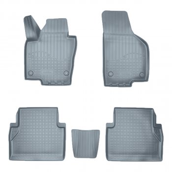 Коврики салона Norplast Unidec (5 мест) Seat Alhambra  7N (2010-2020) дорестайлинг, рестайлинг (серые)