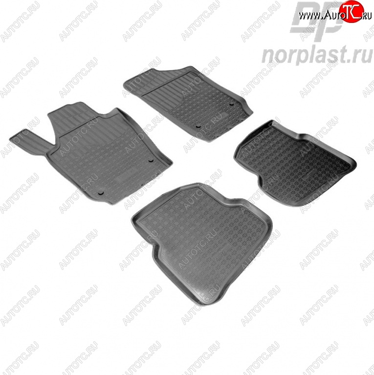 2 679 р. Комплект ковриков в салон Norplast Seat Ibiza 6J хэтчбэк 5 дв. доресталийнг (2008-2012) (черные)  с доставкой в г. Майкоп