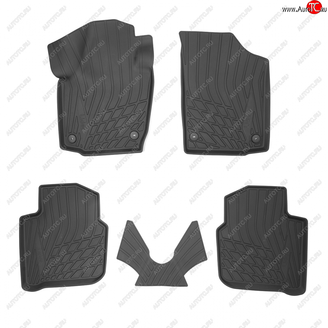 2 599 р. Коврики салона Unidec (полиуретан) Seat Toledo седан (2011-2018) (Чёрные)  с доставкой в г. Майкоп