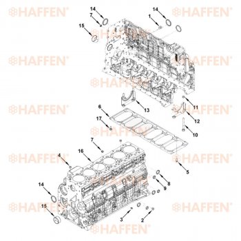 127 999 р. Блок цилиндров (6ISBe, 6ISDe V=6.7) HAFFEN НЕФАЗ 3299 (2004-2006)  с доставкой в г. Майкоп. Увеличить фотографию 11