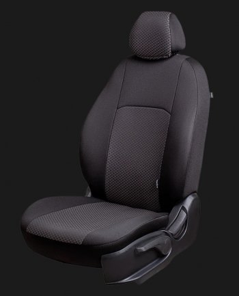 Чехлы сидений Lord Autofashion Дублин (жаккард, 60/40, 3Г-образ. подголовника) Chevrolet Aveo ( T200,  T250) (2003-2011), Ravon Nexia R3 (2016-2020) (Серый, стежок серый)