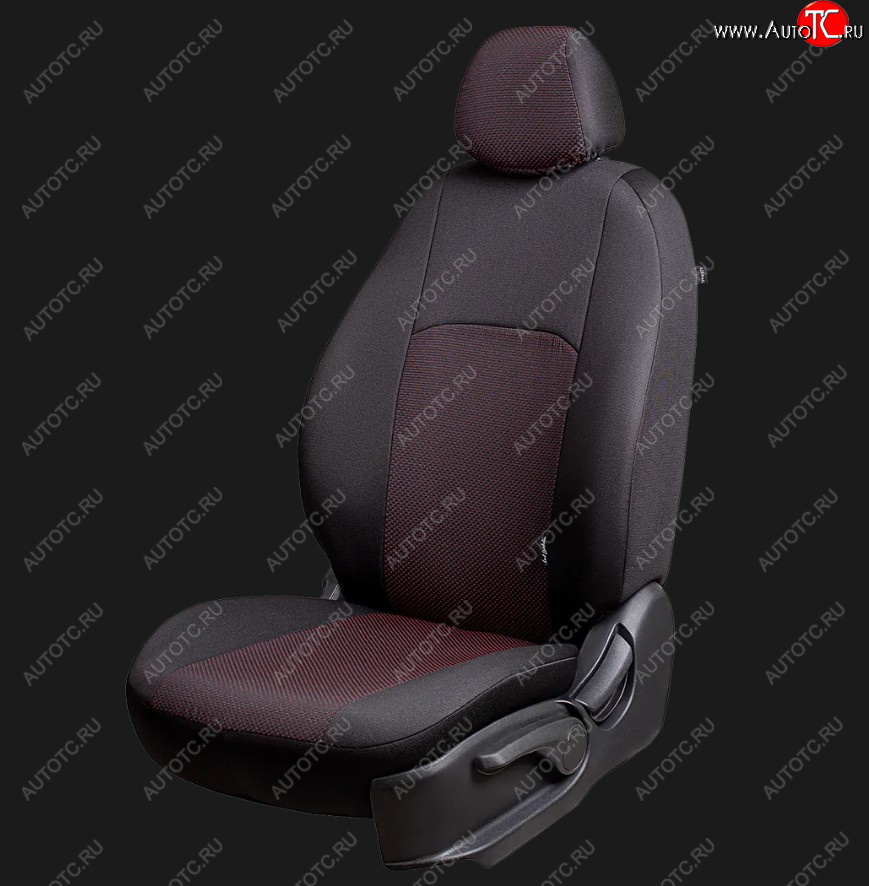 5 949 р. Чехлы сидений Lord Autofashion Дублин (жаккард, 60/40, раздельное заднее сиденье, 3Г-образ. подголовника)  Chevrolet Aveo ( T200,  T250) (2002-2011) хэтчбек 5 дв, хэтчбек 5 дв рестайлинг (Чёрный, Ёж красный)  с доставкой в г. Майкоп