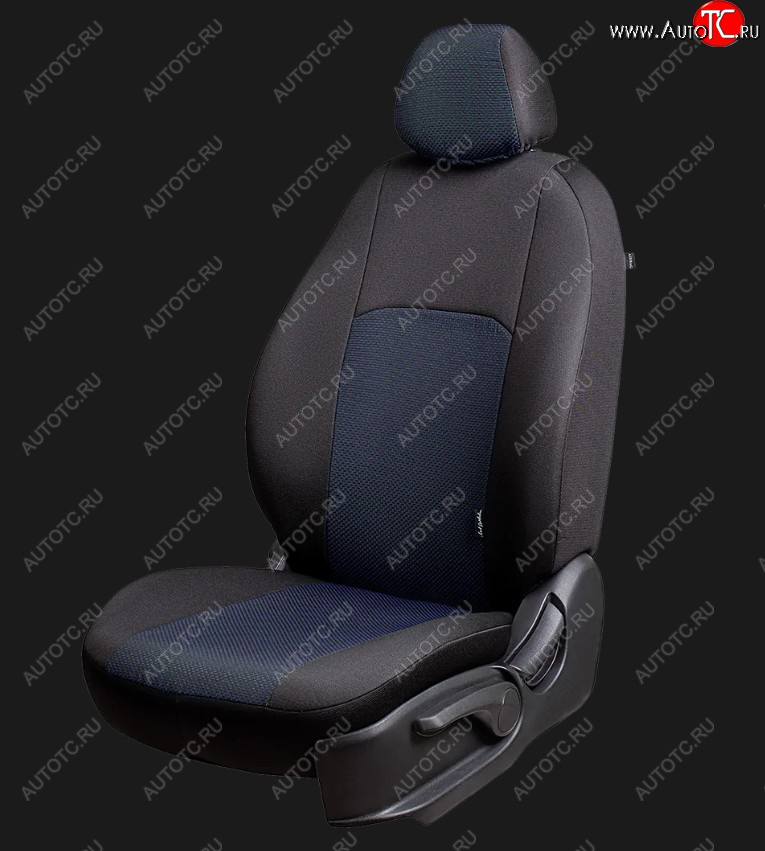 5 999 р. Чехлы сидений Lord Autofashion Дублин (жаккард, 60/40, раздельное заднее сиденье, 3Г-образ. подголовника)  Chevrolet Aveo  T300 (2011-2015) седан, хэтчбек (Чёрный, Ёж синий)  с доставкой в г. Майкоп