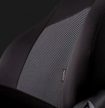 5 999 р. Чехлы сидений Lord Autofashion Дублин (жаккард, 60/40, раздельное заднее сиденье, 3Г-образ. подголовника)  Chevrolet Aveo ( T200,  T250) (2003-2011), Ravon Nexia R3 (2016-2020) (Чёрный, Ёж белый)  с доставкой в г. Майкоп. Увеличить фотографию 2
