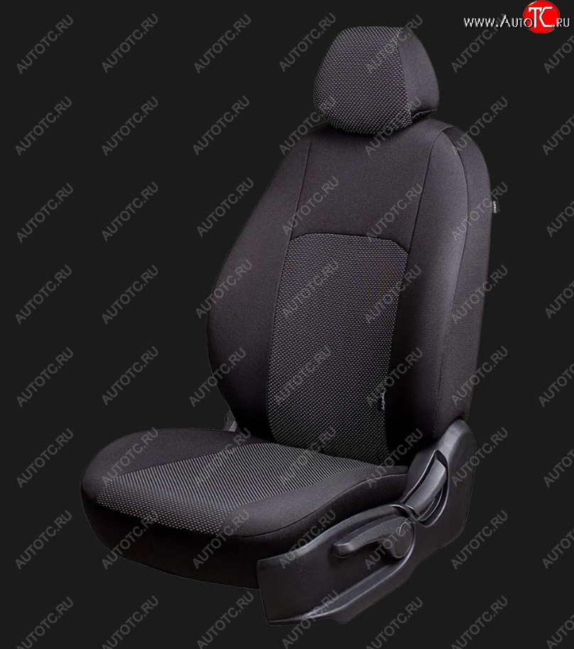 5 999 р. Чехлы сидений Lord Autofashion Дублин (жаккард, 60/40, раздельное заднее сиденье, 3Г-образ. подголовника)  Chevrolet Aveo ( T200,  T250) (2003-2011), Ravon Nexia R3 (2016-2020) (Чёрный, Ёж белый)  с доставкой в г. Майкоп
