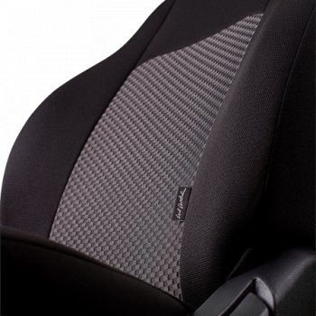 5 299 р. Чехлы сидений Lord Autofashion Дублин (жаккард, 60/40, раздельное заднее сиденье и спинка, подлокотник, отдельный бок, 3Г-образ. подголовника) Geely Emgrand EC7 седан дорестайлинг (2009-2016) (Чёрный, стежок серый)  с доставкой в г. Майкоп. Увеличить фотографию 2