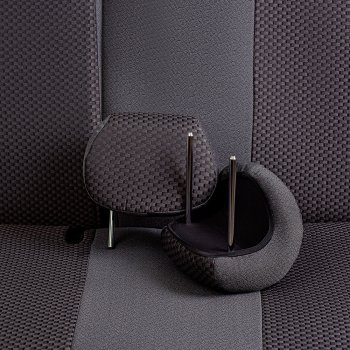 5 799 р. Чехлы сидений Lord Autofashion Дублин (жаккард, 60/40, раздельная спинка, 2Г-образ. подголовника) Hyundai Solaris RBr седан рестайлинг (2014-2017) (Серый, стежок серый)  с доставкой в г. Майкоп. Увеличить фотографию 2