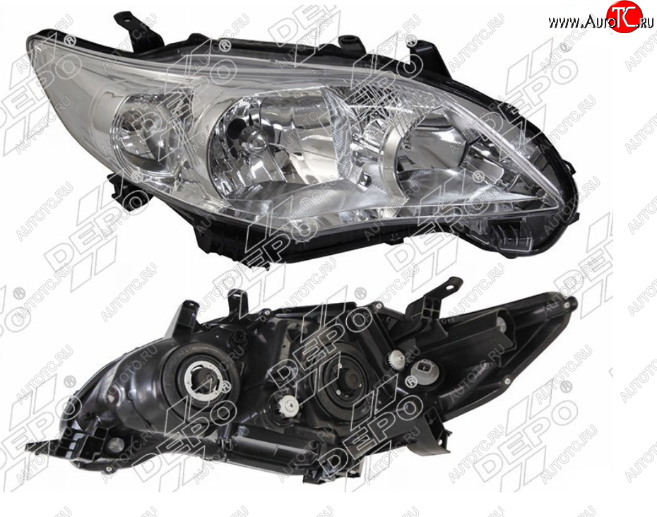 12 999 р. Правая фара DEPO Toyota Corolla E150 седан рестайлинг (2009-2013)  с доставкой в г. Майкоп