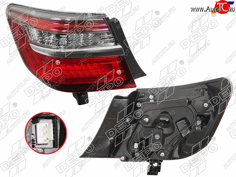 7 999 р. Левый фонарь задний DEPO Toyota Camry XV55 1-ый рестайлинг (2014-2017)  с доставкой в г. Майкоп