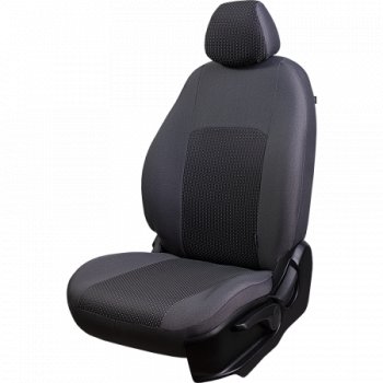 Чехлы сидений Lord Autofashion Дублин (жаккард, 60/40, раздельная задняя спинка, подлокотник, отдельные бока, 3Г-образ. подголовника) Mazda 6  GH (2007-2012) дорестайлинг седан, рестайлинг седан (Серый, Сеул серый)