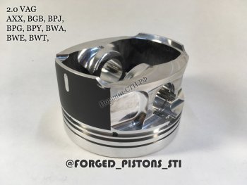 Поршни (VolksWagen 2,0 AXX (CR=10,5) кольца 1,2/1,5/2,0) СТИ Audi A3 ( 8P1 хэтчбэк 3 дв.,  8PA хэтчбэк 5 дв.) (2003-2013), Volkswagen Golf  5 (2003-2009), Volkswagen Passat  B6 (2005-2011) (диаметр поршня: 82,50 мм)