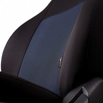 5 999 р. Чехлы сидений Lord Autofashion Дублин (жаккард, 60/40, раздельное заднее сиденье и спинка, 3Г-образ. подголовника) Ravon R2 (2016-2025) (Чёрный, Ёж синий)  с доставкой в г. Майкоп. Увеличить фотографию 2
