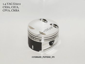 18 599 р. Поршни (VolksWagen 1,4tsi CXSA, CZCA, CPVA, CMBA EA211 под палец 19/47мм) СТИ Audi A3 8VS седан дорестайлинг (2012-2016) (диаметр 74.5 мм под серийные кольца 1,2/1,2/2,0 мм)  с доставкой в г. Майкоп. Увеличить фотографию 3