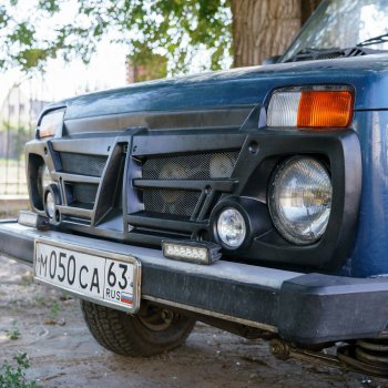 Декоративная решетка радиатора Autodemic (с противотуманками) Лада Нива 4х4  2121 - нива 4х4 ( 2131,  2329,  2121-80,  2121 Бронто,  2121,  2121 (Legend))