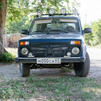 1 259 р. Декоративная решетка радиатора Autodemic (с противотуманками) Лада нива 4х4 2121 3 дв. 1-ый рестайлинг (2019-2021)  с доставкой в г. Майкоп. Увеличить фотографию 5