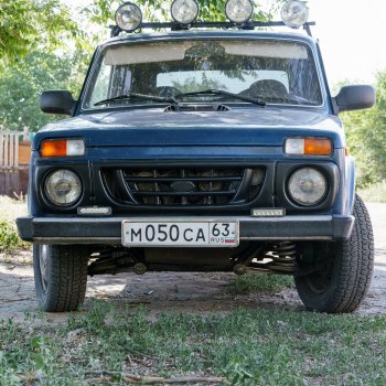 949 р. Декоративная решетка радиатора Autodemic Шашки Лада нива 4х4 2121 (Legend) 3 дв. 2-ой рестайлинг (2021-2025)  с доставкой в г. Майкоп. Увеличить фотографию 4