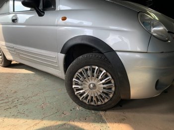 1 059 р. Накладки арок переднего и заднего бамперов Автостайл Daewoo Matiz M150 рестайлинг (2000-2016) (Текстурная поврехность)  с доставкой в г. Майкоп. Увеличить фотографию 4