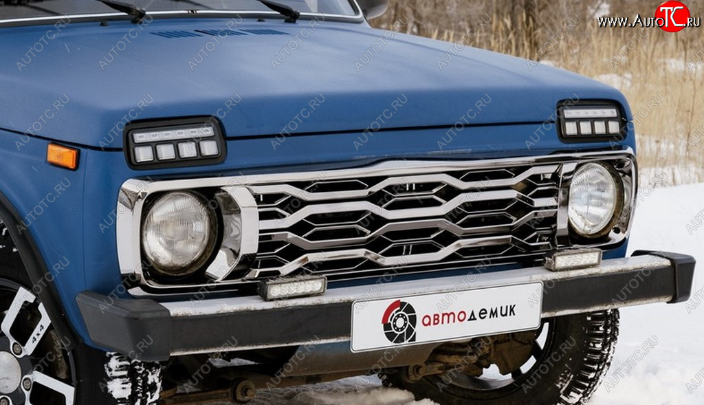 1 789 р. Решетка радиатора Автостайл XRSport Лада нива 4х4 2121 (Legend) 3 дв. 2-ой рестайлинг (2021-2025) (хромированная)  с доставкой в г. Майкоп