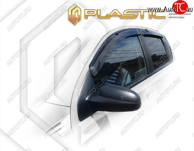 1 899 р. Ветровики дверей CA-Plastic Classic полупрозрачный  Chevrolet Aveo  T250 (2006-2011) хэтчбек 5 дв рестайлинг (Classic полупрозрачный)  с доставкой в г. Майкоп
