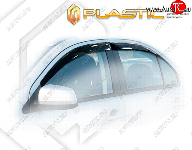 1 999 р. Дефлектора окон CA-Plastic Mitsubishi Lancer 10 CY седан рестайлинг (2011-2017) (Classic полупрозрачный, Без хром. молдинга)  с доставкой в г. Майкоп