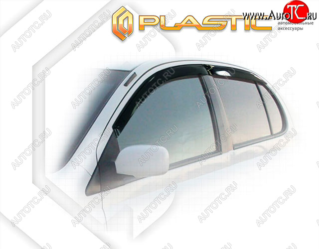 1 899 р. Дефлектора окон CA-Plastic Toyota Yaris XP10 хэтчбэк 5 дв. (1999-2005) (Classic полупрозрачный, Без хром. молдинга)  с доставкой в г. Майкоп
