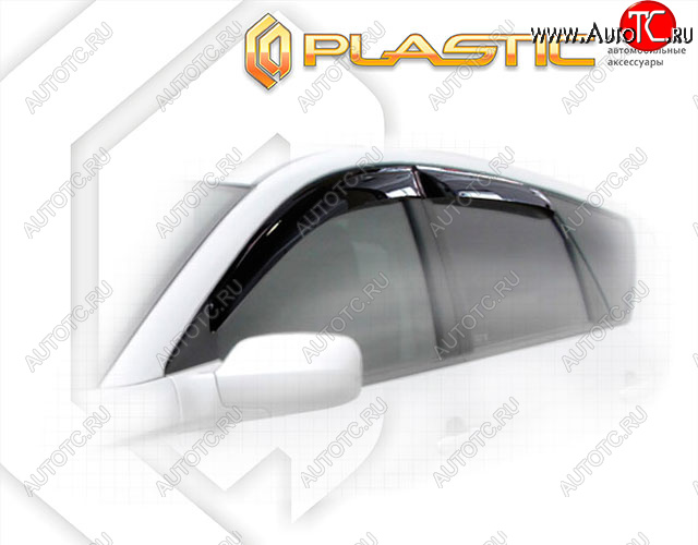 1 999 р. Дефлектора окон CA-Plastic  Toyota Caldina  T240 (2005-2007) универсал рестайлинг (Classic полупрозрачный, Без хром. молдинга, Крепление на скотч)  с доставкой в г. Майкоп